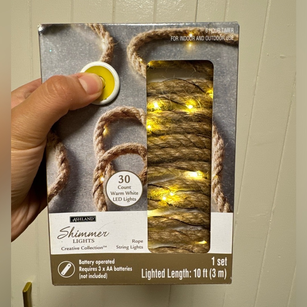 Ashland Shimmer Lights Rope String - Warm White